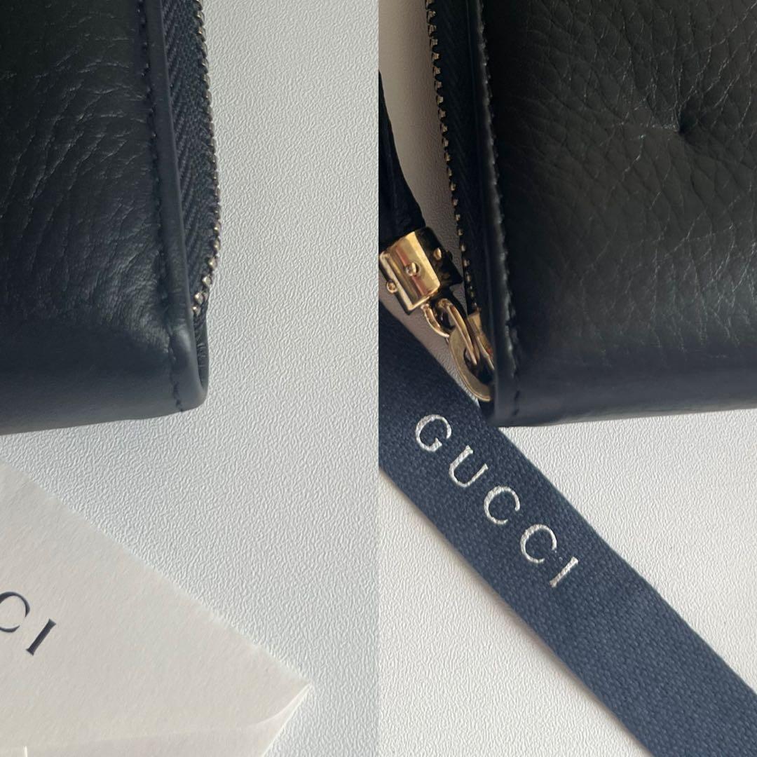 16 美品 GUCCI グッチ SOHO 長財布 ラウンドファスナー