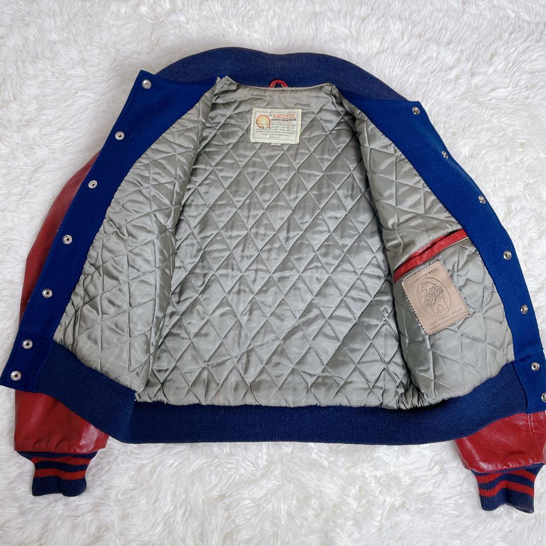 USA製　ヴィンテージ　スタジャン 袖革　golden bear 海外サイズM