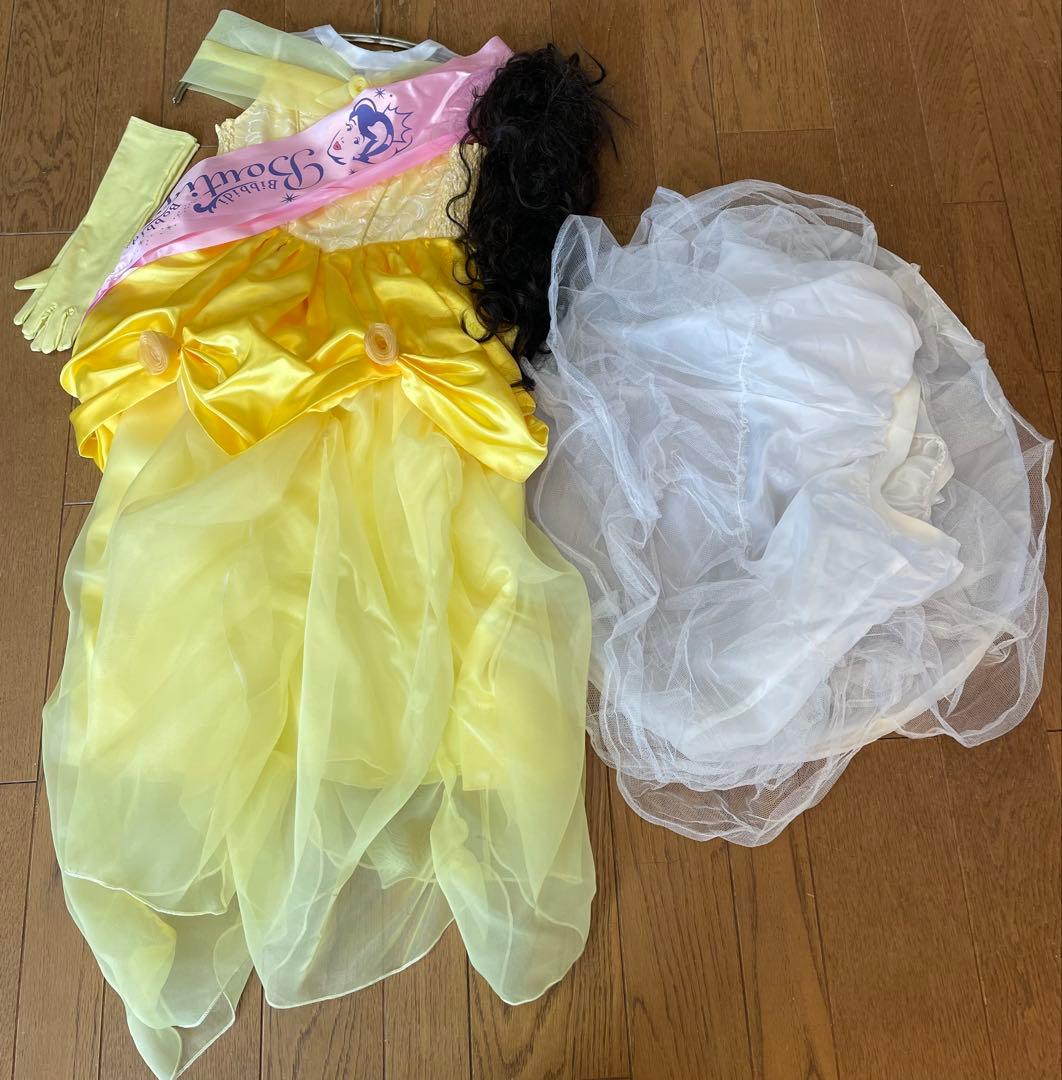 moonさま専用ビビディ ベルドレス 100〜110cm パニエ手袋＋白ケープ