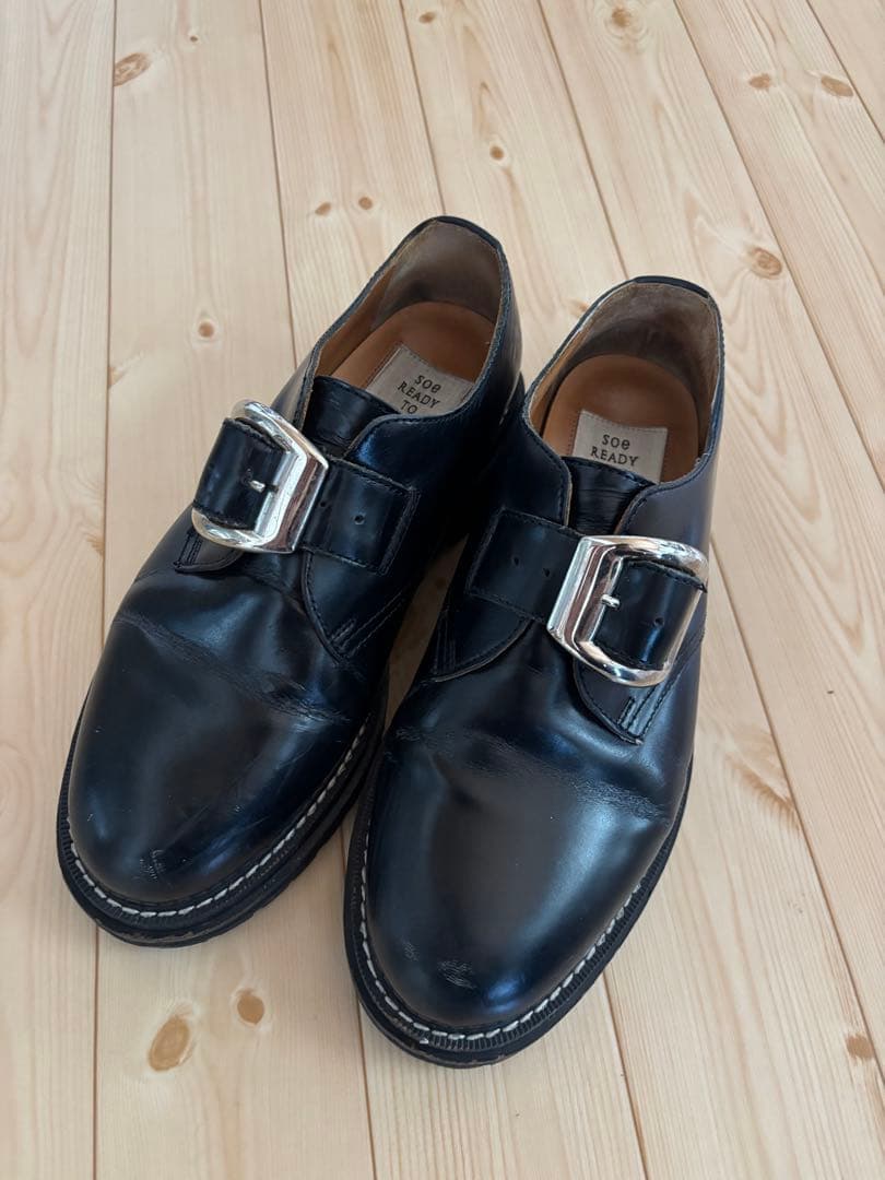 soe One Buckle Plain Toe Shoes（BLK）　1