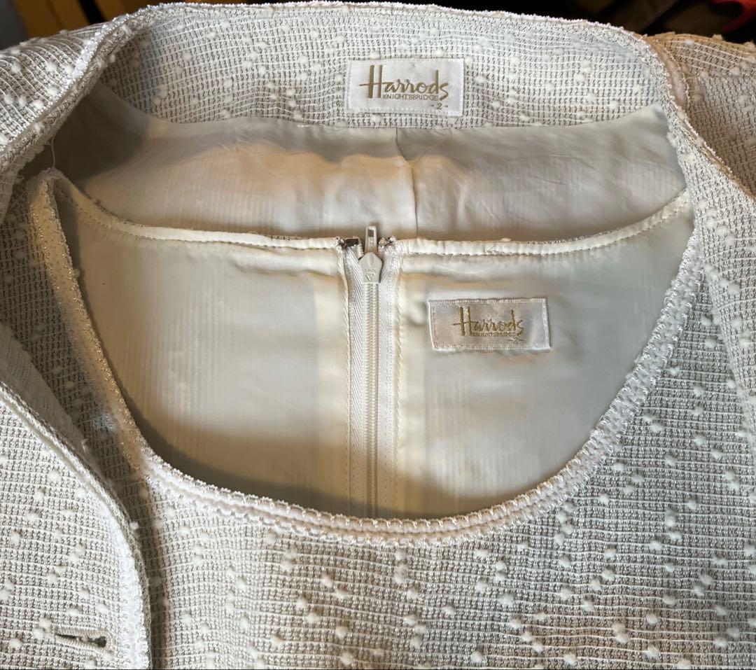 上品Harrodsハロッズ ライトグレー 大人ワンピーススーツ セット