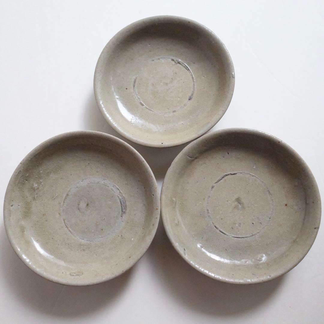 瀬戸　灰秞皿5枚組　江戸期　/古瀬戸　美濃