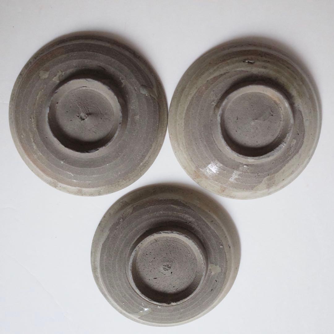 瀬戸　灰秞皿5枚組　江戸期　/古瀬戸　美濃