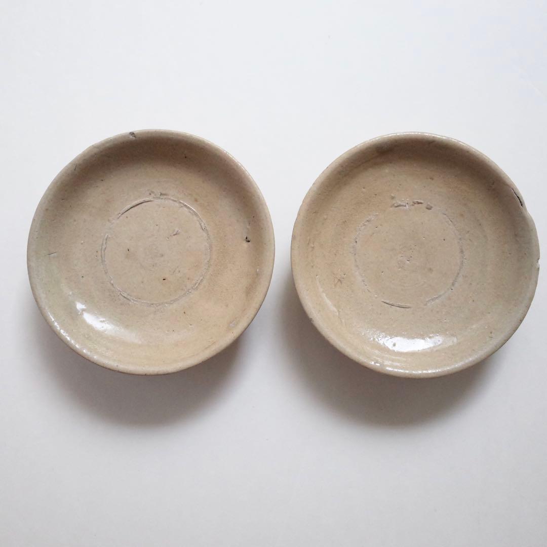 瀬戸　灰秞皿5枚組　江戸期　/古瀬戸　美濃