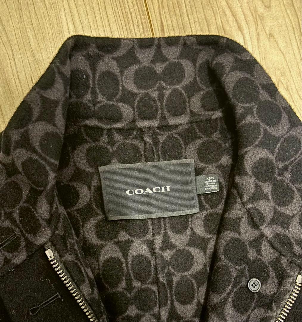 COACH ベルト付きポンチョ 黒