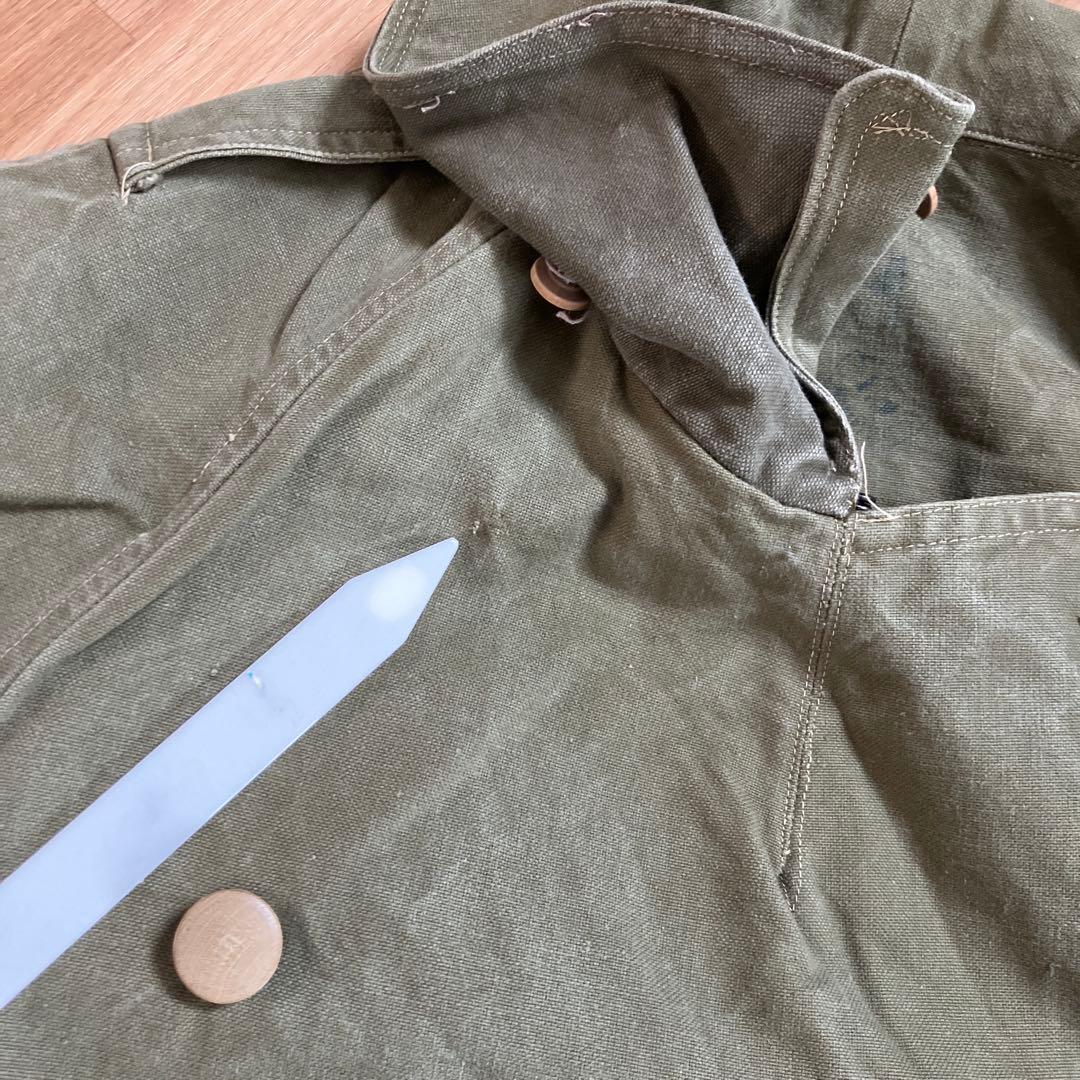 30s 40s ビンテージ フランス軍　モーターサイクルコート