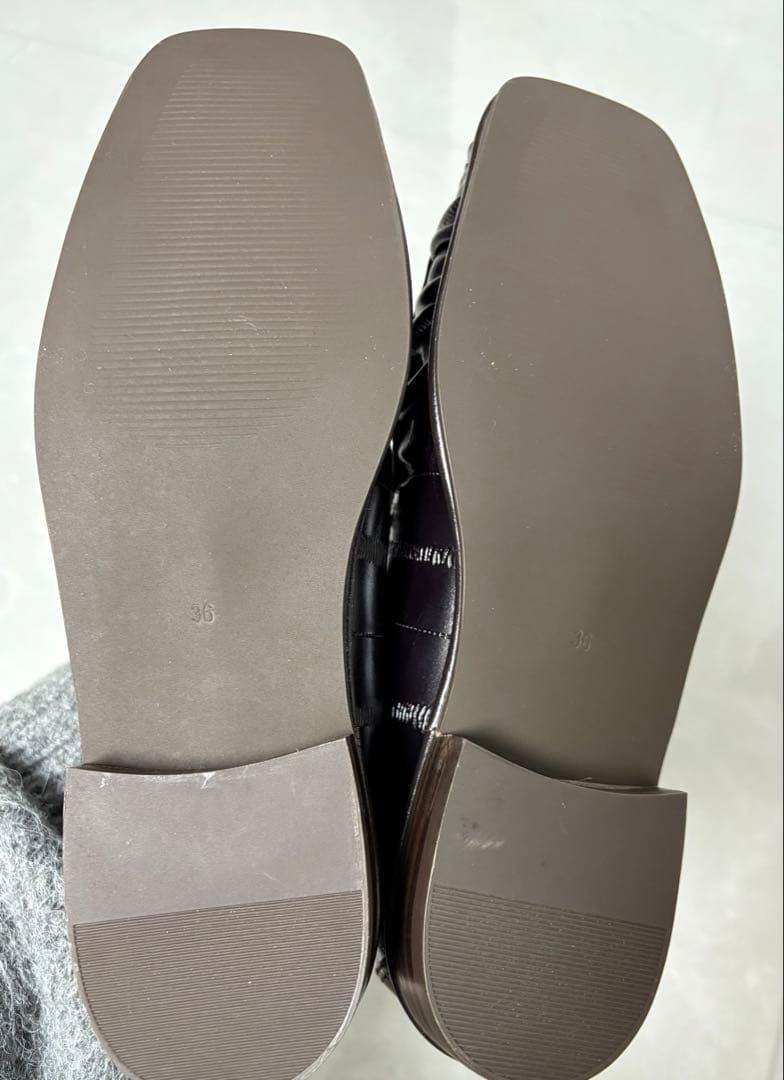 TODAYFUL Squaretoe Gather Loafers 36 新品