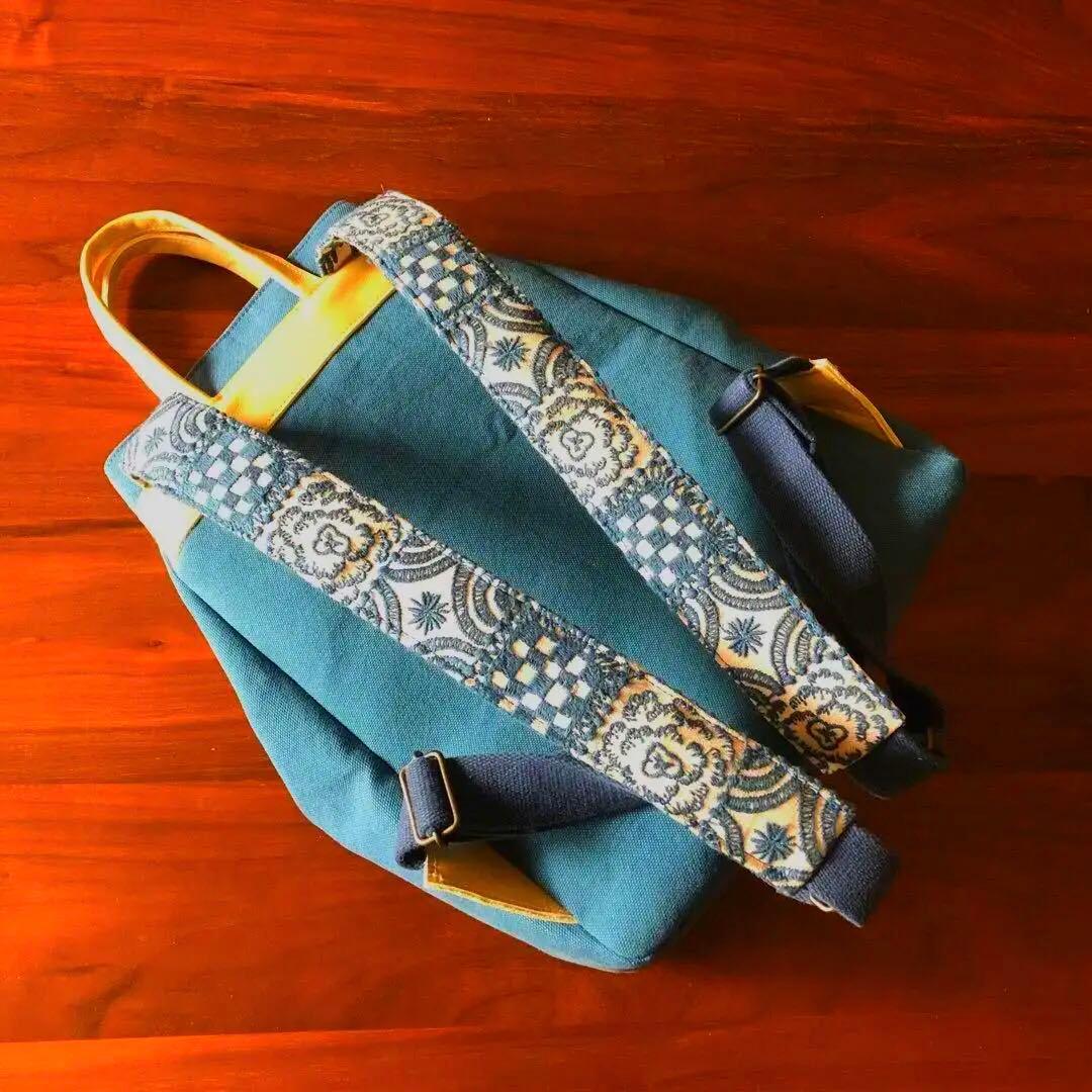 ハンドメイド トートバッグリュック forest tile