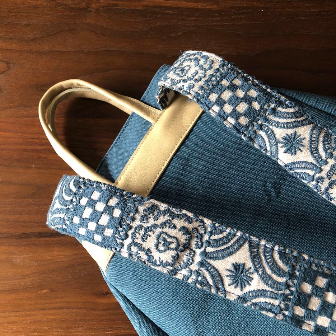 ハンドメイド トートバッグリュック forest tile