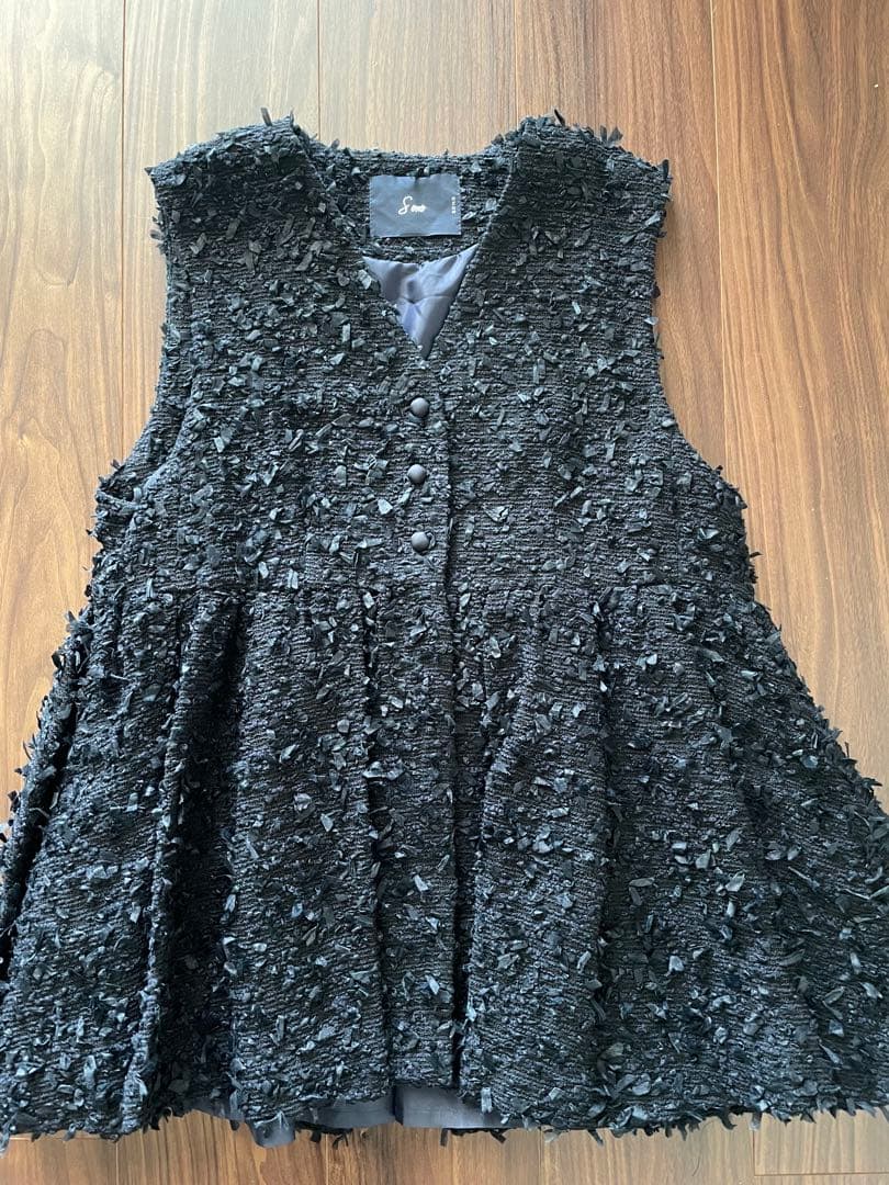 新品同様品✨Sono ツイードジレ　ネイビー　濃紺