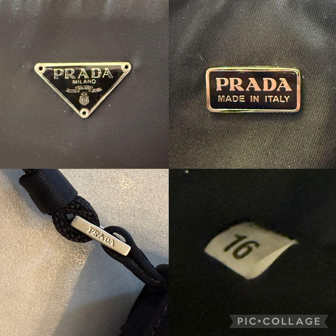 ドアラ　PRADA プラダ　アクセサリーポーチ ブラック ナイロン
