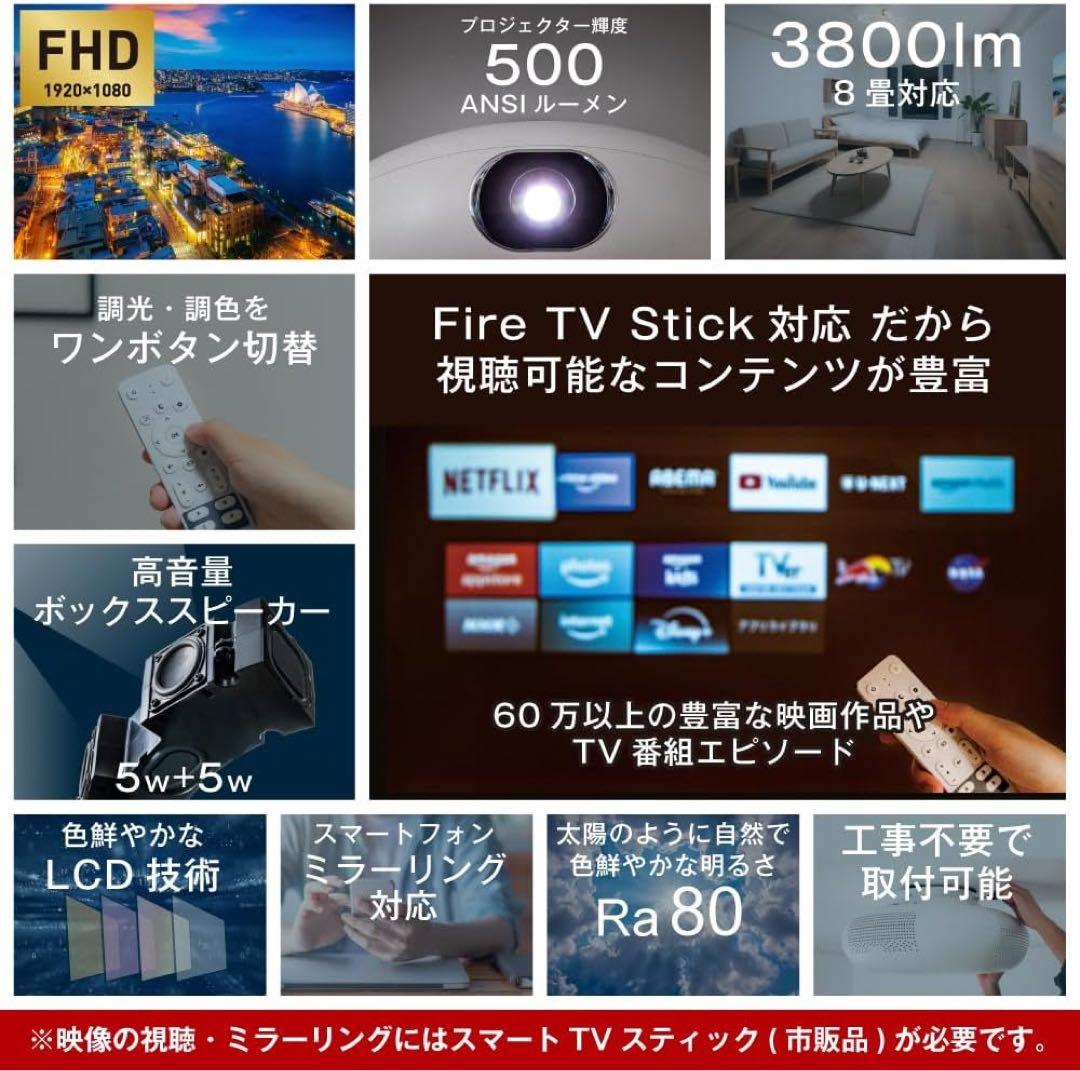 【新品】シーリングプロジェクターLED ドウシシャ LUMIXIA