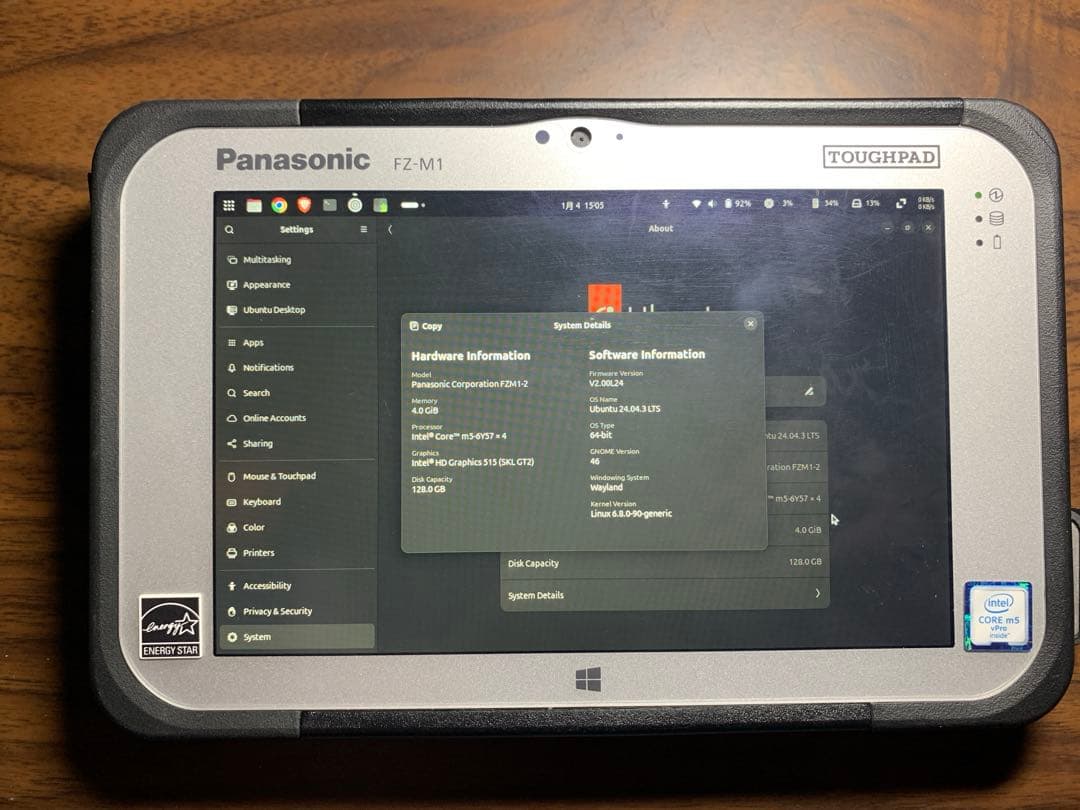 Windowsタブレット本体 Panasonic FZ-M1