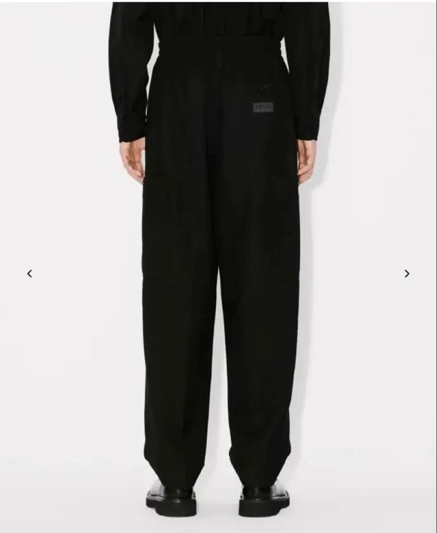 【新品】KENZO ウール　カーゴ　スラックス　ブラック　XS