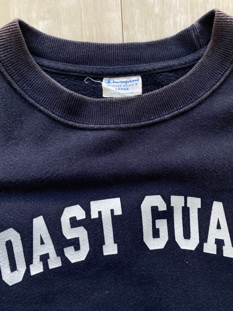 人気ロゴ 00s COAST GUARD リバースウィーブ ネイビー サイズL