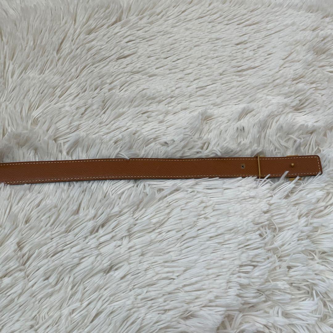 希少 エルメス Hバックル リバーシブル ベルト ゴールド 70 レディース