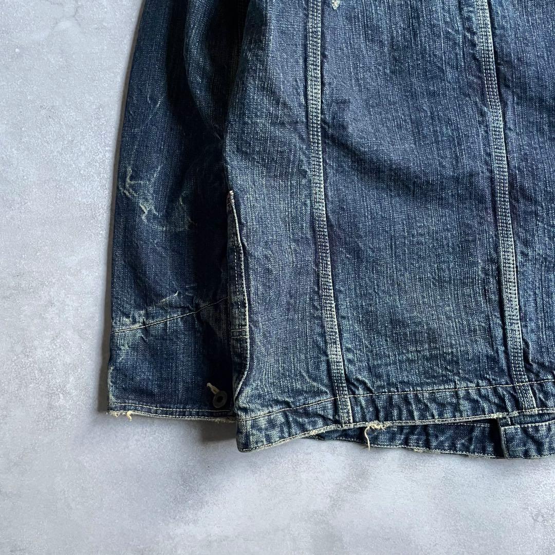 ETERNAL デニムカバーオール ブランケット付き ダメージ加工 38 日本製