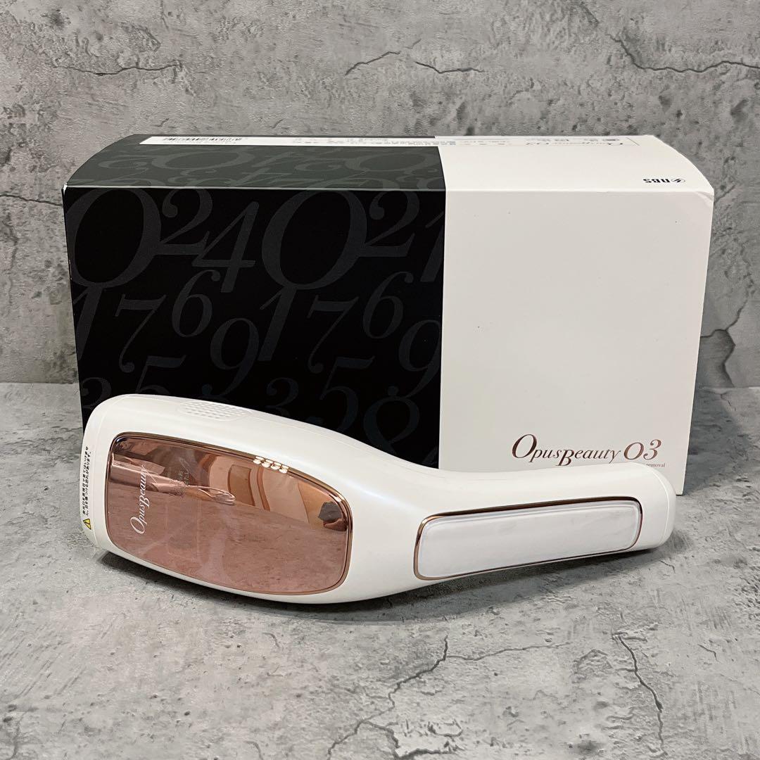 極美品 OPUS BEAUTY 03 ピュアホワイト×ローズゴールド 脱毛器