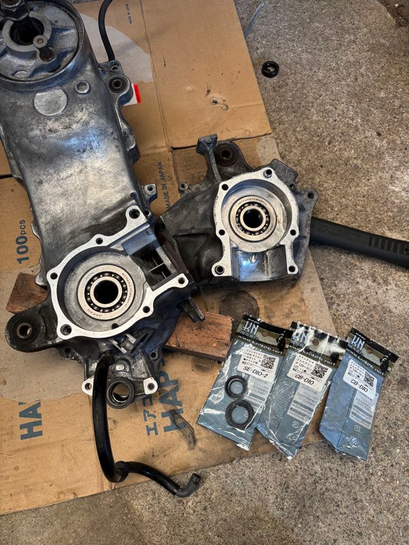 スーパーディオ　AF27・AF28 クランクベアリング交換済エンジン。