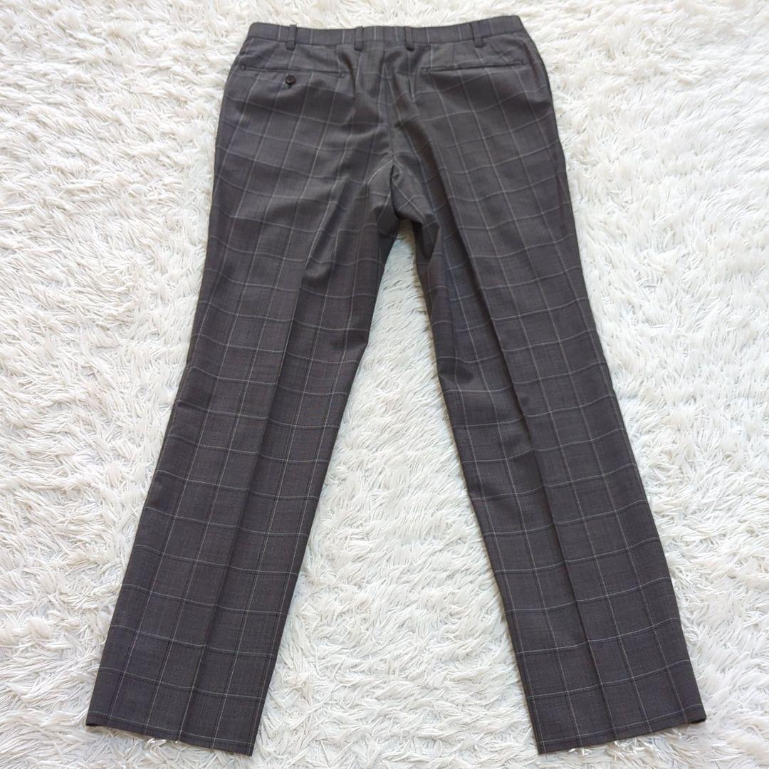 未使用級 L ヒルトン グアベロ スーパー130s グレンチェック セットアップ