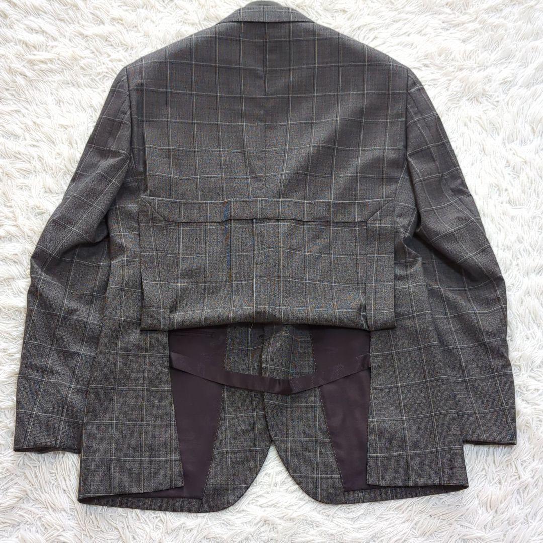 未使用級 L ヒルトン グアベロ スーパー130s グレンチェック セットアップ