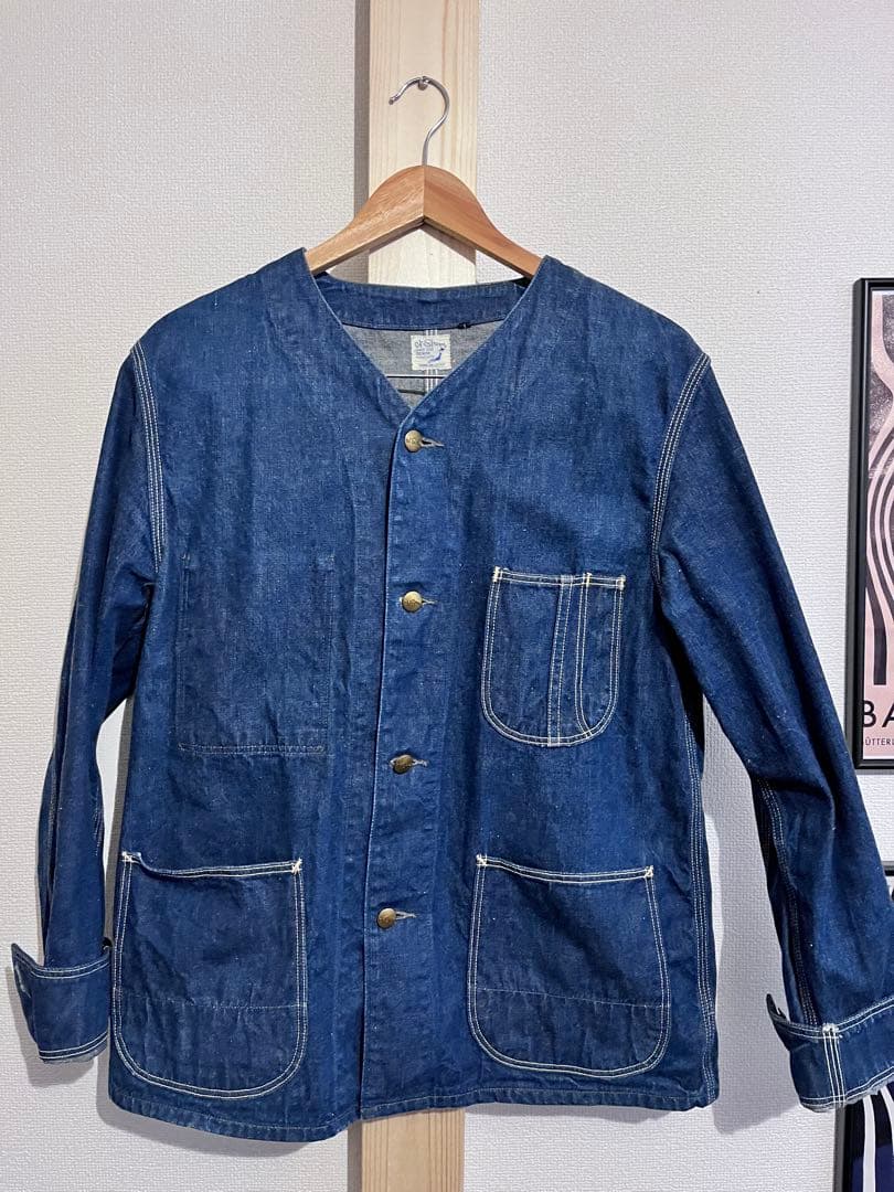 of Slow ノーカラーデニムカバーオール