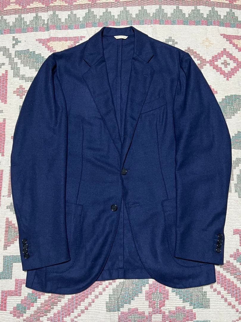 美品 De Petrilloネイビー ジャケット50 サイズ デペトリロ ナポリ