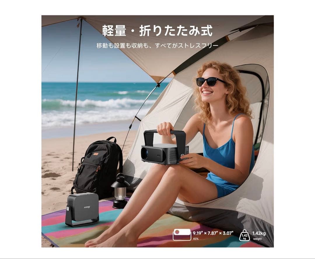 プロジェクター 1080P 1200ANSI 家庭用　小型　天井投影