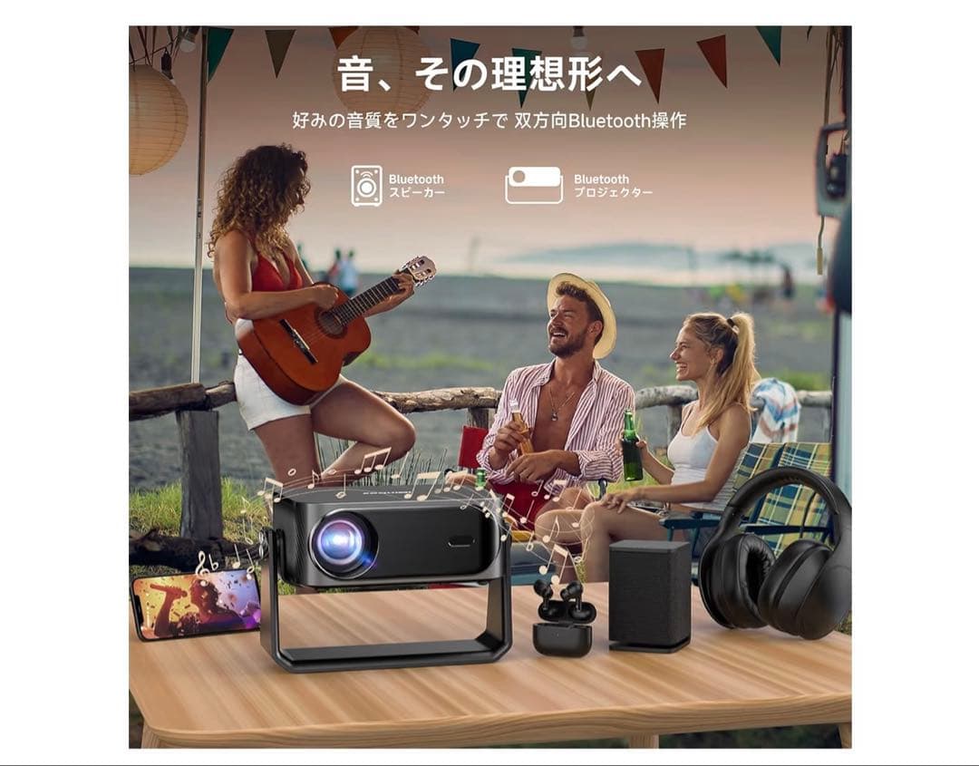 プロジェクター 1080P 1200ANSI 家庭用　小型　天井投影