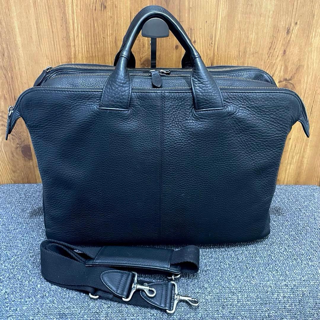 シボ革 ✨ ポーターウィズ 黒2way 3層 大容量A4オールレザー ビジネス