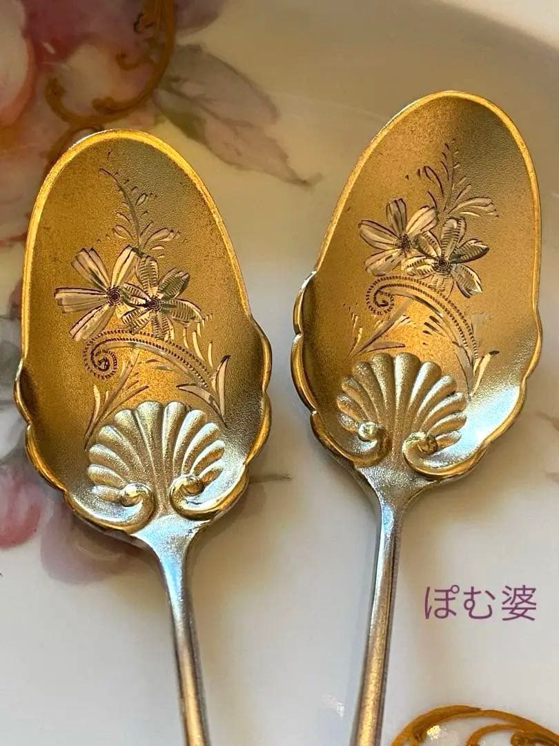 【米国／Gorham】純銀 スターリングシルバー／アイスクリームスプーン ６本