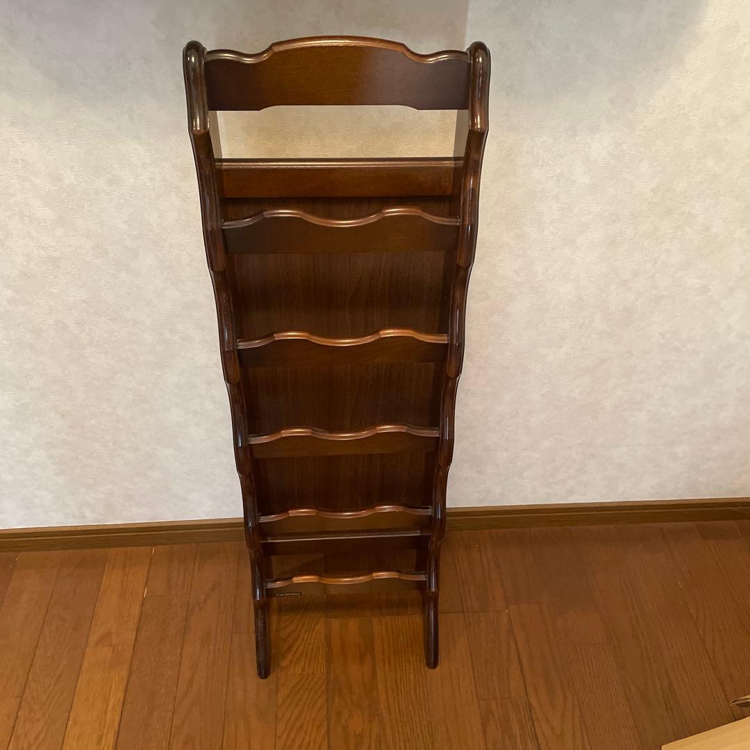 カリモク家具　コロニアルスリッパラックウォールナット　アンティーク