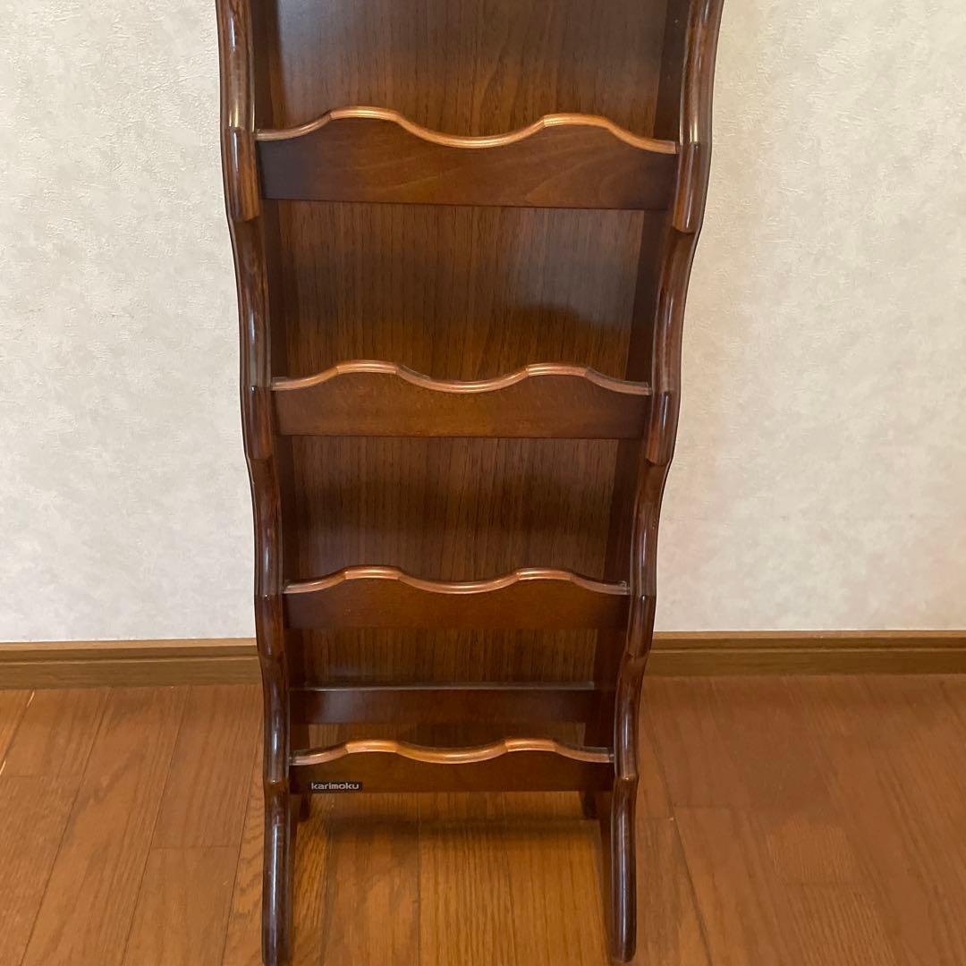 カリモク家具　コロニアルスリッパラックウォールナット　アンティーク