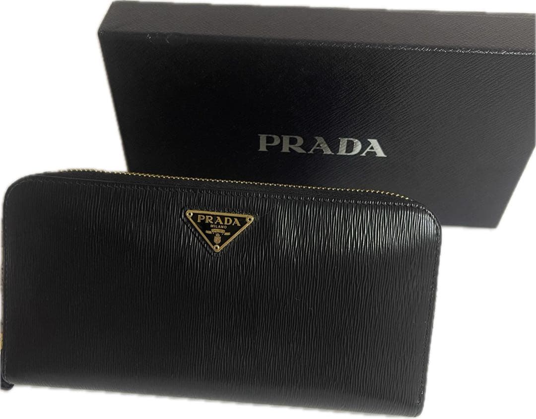 PRADA エピレザー 長財布 ブラック