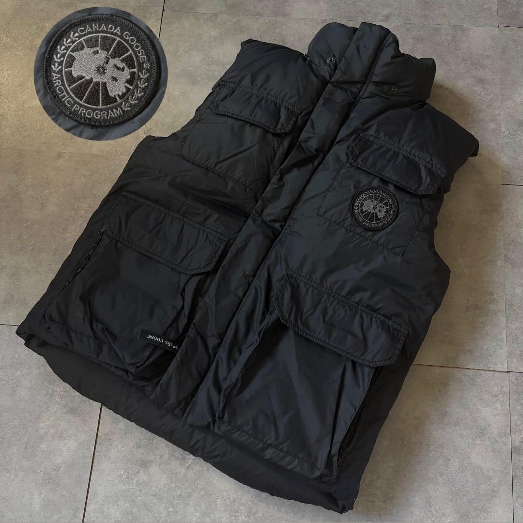 【最高級ダウン❗️】美品！カナダグース　ダウンベスト　ブラックレーベル　M 黒