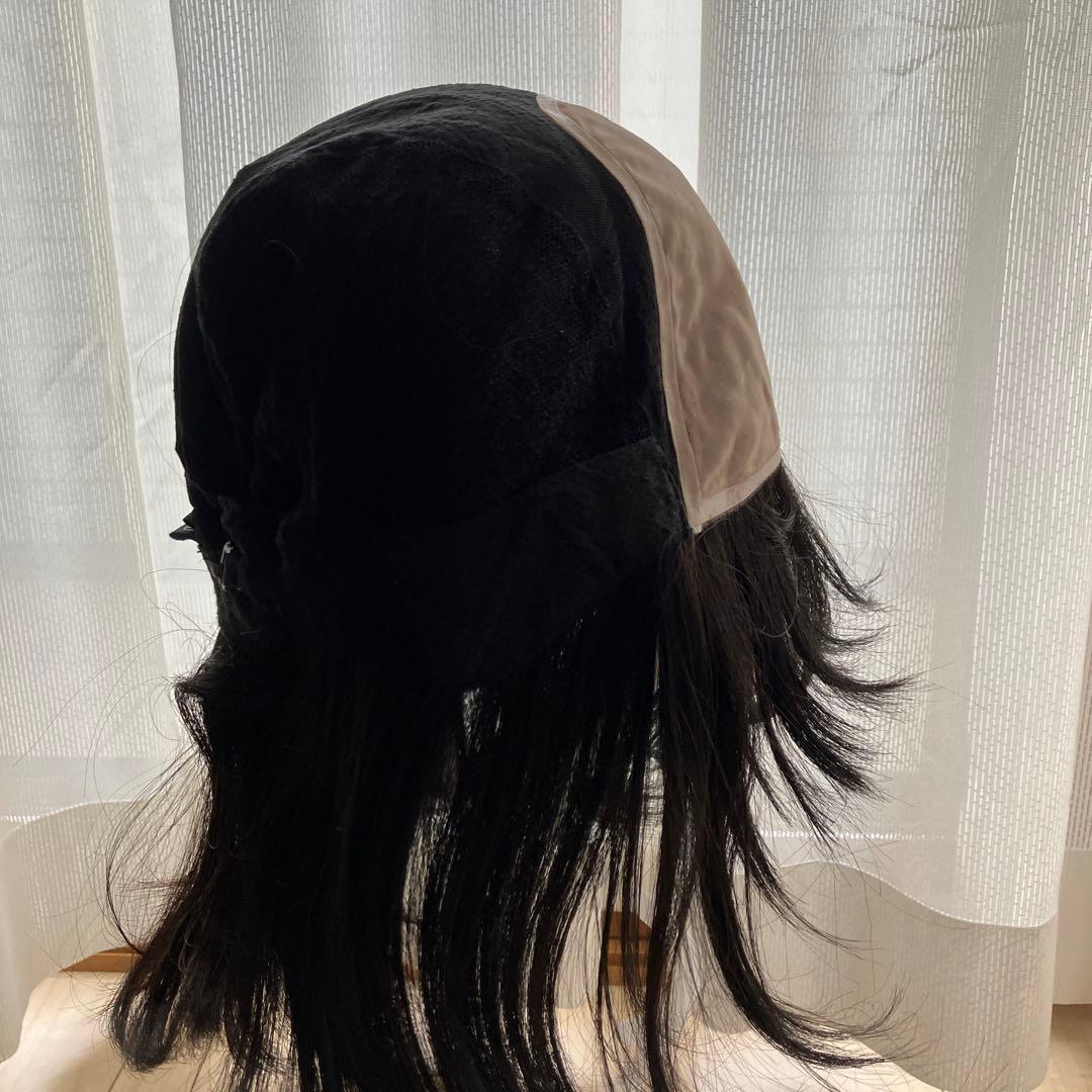 あっちパパ　人毛mix ウィッグ　シアーミディ