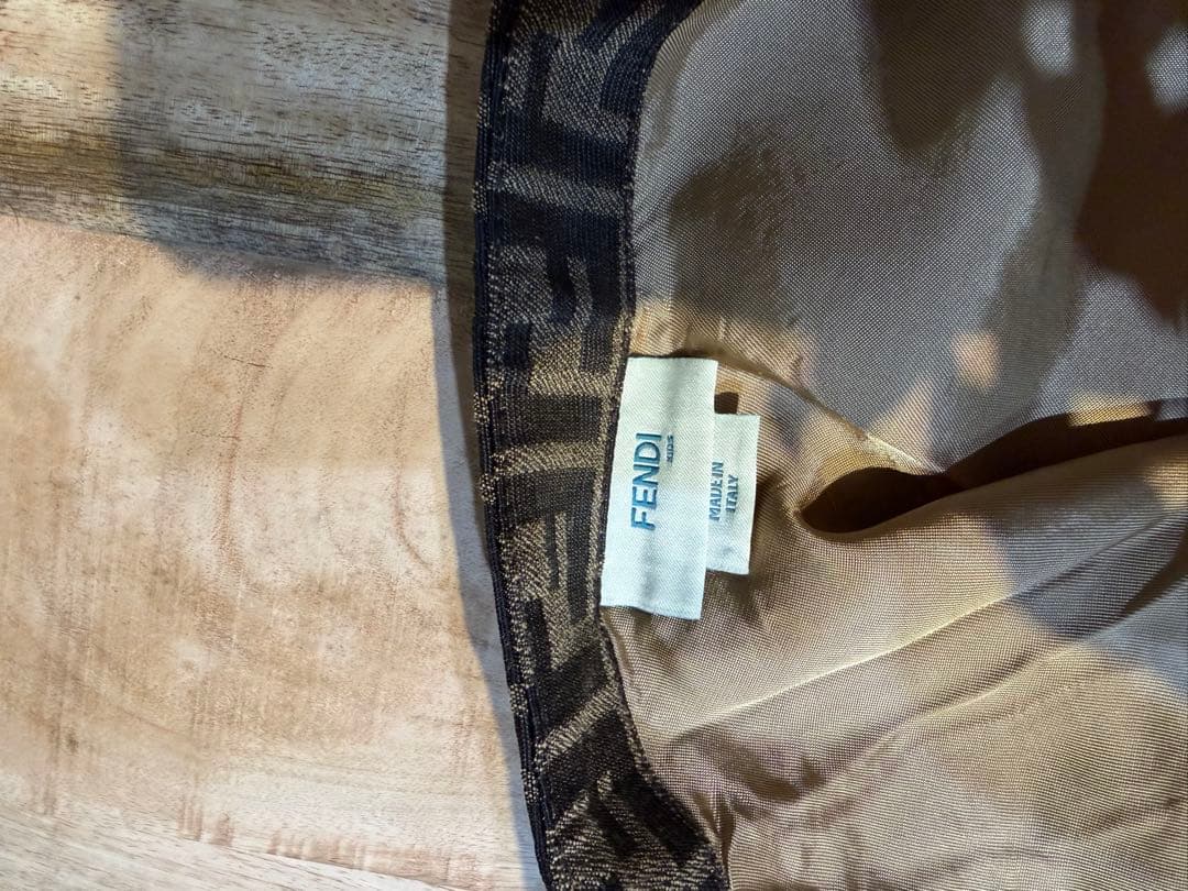 FENDI ロゴプリント ブラックミニスカート