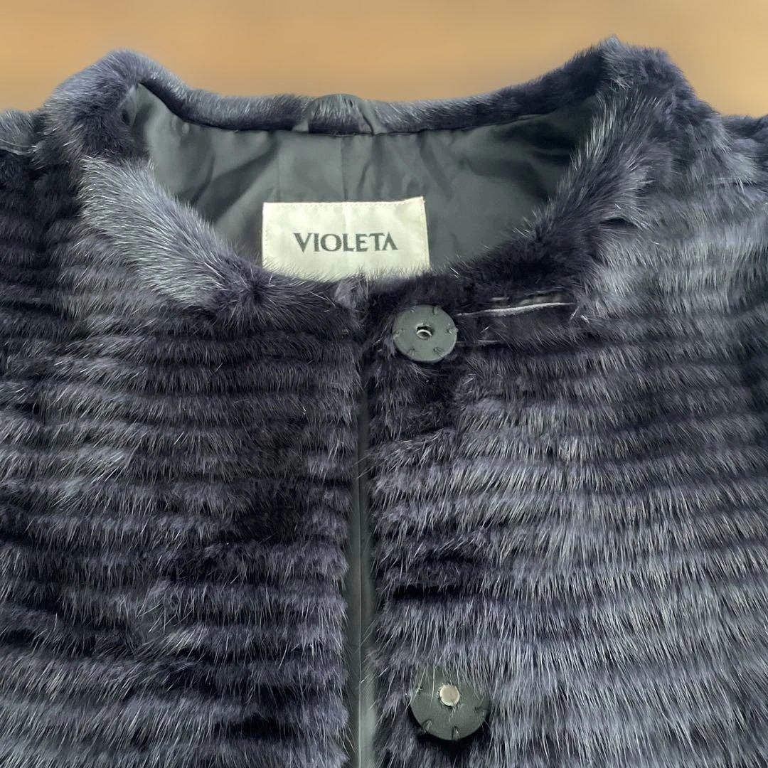 VIOLETA ダークネイビーファーベスト
