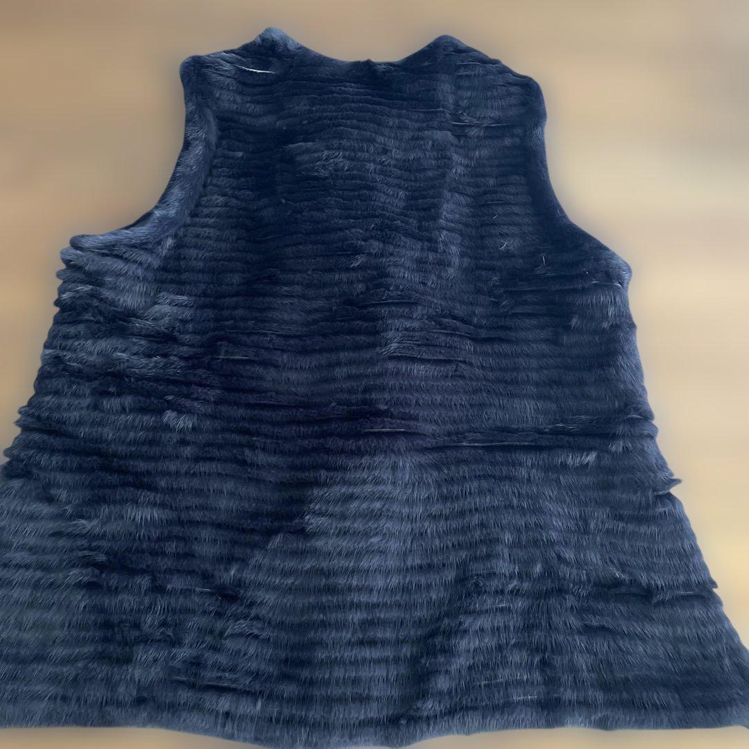 VIOLETA ダークネイビーファーベスト