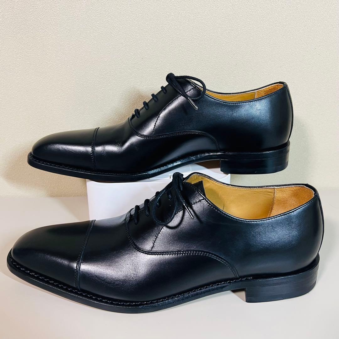 【未使用に近い】バーウィック ストレートチップ 2428 UK7 ブラック 革靴