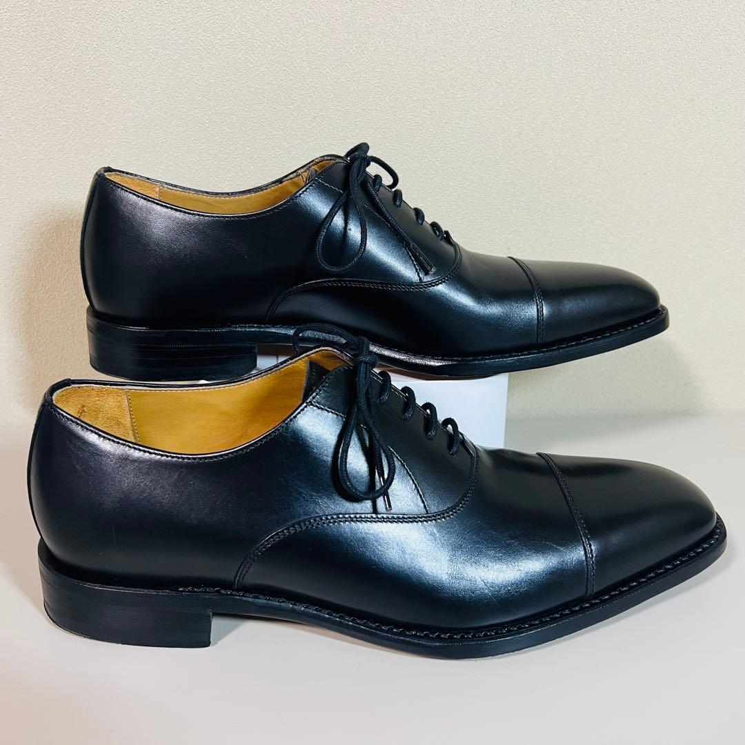 【未使用に近い】バーウィック ストレートチップ 2428 UK7 ブラック 革靴