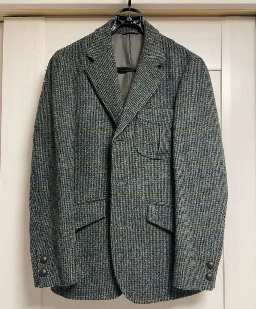 エディバウアー&ハリスツイード チェック柄ジャケット Sサイズ