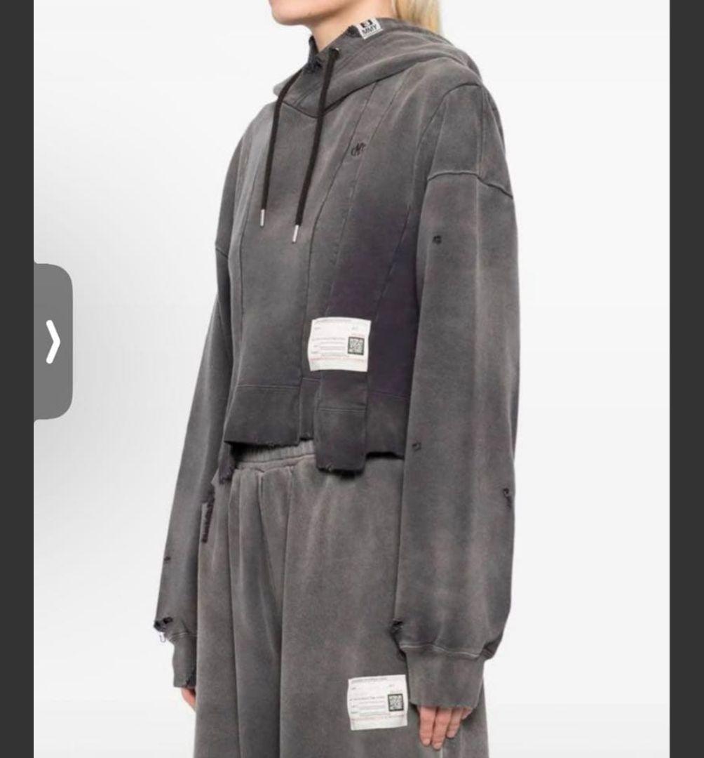 【メゾンミハラヤスヒロMMY24-25aw】クロップドパーカー/ダメージ加工36