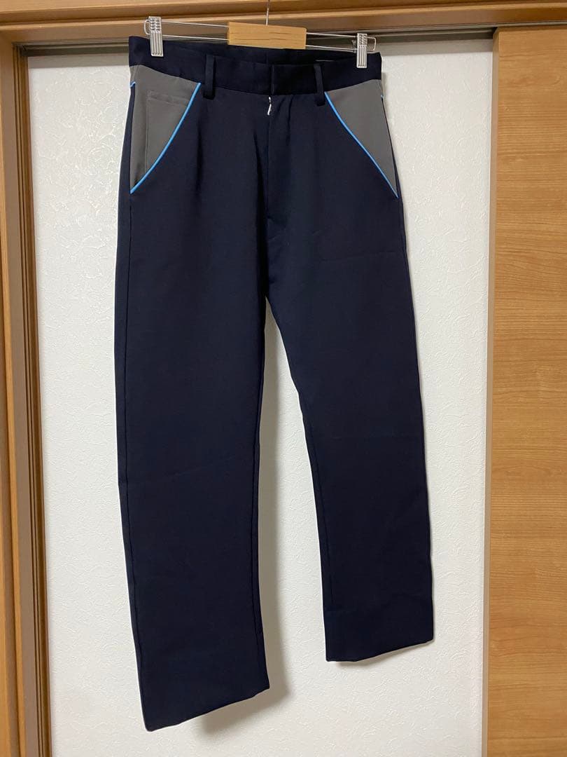 PRADA スラックス ネイビー パイピング