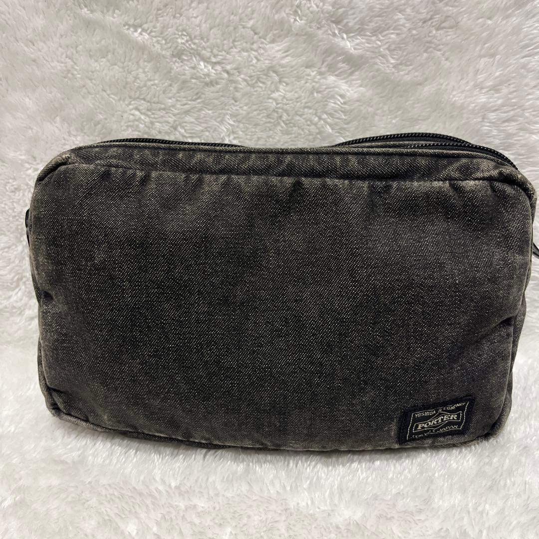【希少・廃盤】ポーター✖︎ビームス　テヘラン ショルダーバッグ デニム2層　グレー