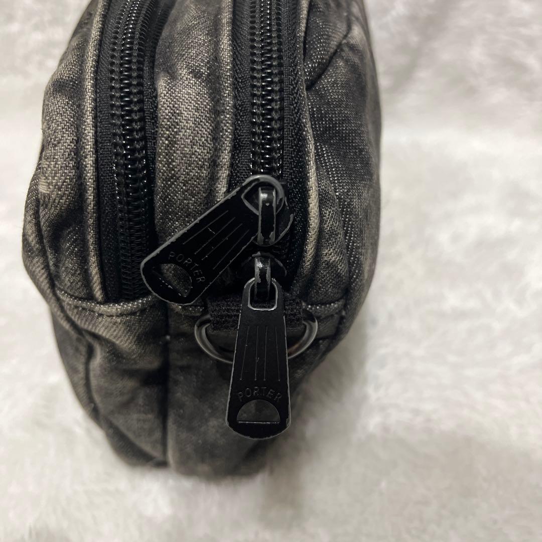 【希少・廃盤】ポーター✖︎ビームス　テヘラン ショルダーバッグ デニム2層　グレー