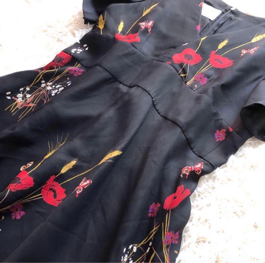 希少サイズ✨ヴァレンティノ【48】シルク混ミニドレス和柄ワンピース定価12.8万