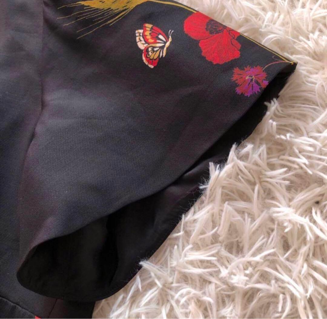 希少サイズ✨ヴァレンティノ【48】シルク混ミニドレス和柄ワンピース定価12.8万