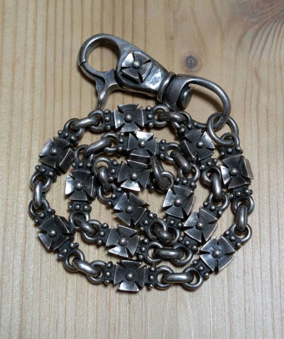 近々取り消します　シルバー925 クロスリンクウォレットチェーン