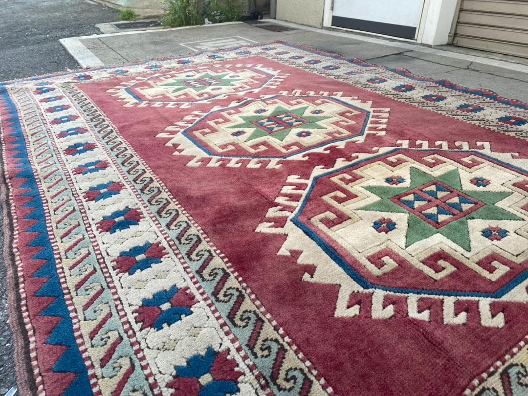 A644♠️キリム ラグ カーペット 絨毯 1600×2400